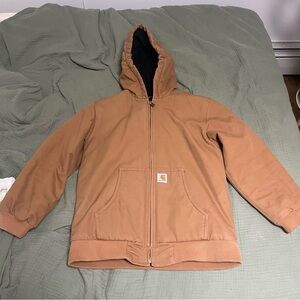 tan canvas Carhartt coat